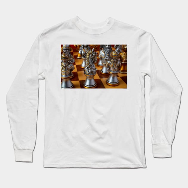 The Game Of Chess Long Sleeve T-Shirt by photogarry